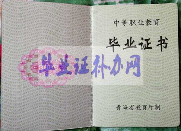 2007年青海高中畢業(yè)證樣本圖片