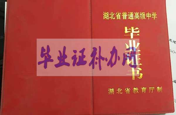 湖北省80年代高中畢業(yè)證樣本圖